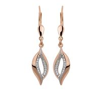 Paar Ohrhänger OROLINO "585 Gold rosé mit 28 Brillanten 0,10ct.", rosa (rosa, weiß), Ohrringe, Damen, one-size, 0,1 SI = kleine Einschlüsse, Gold (073477-0) rosa, weiß