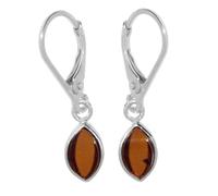 Paar Ohrhänger OSTSEE-SCHMUCK "Ostsee-Schmuck Ohrhänger Classic 8 x 4 mm", weiß, Ohrringe, Damen, 28x6mm, Silber 925 (Sterlingsilber) (93892516-0) weiß