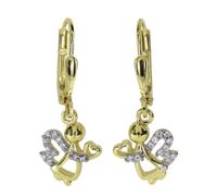 Paar Ohrhänger OSTSEE-SCHMUCK "- Engel - Gold 333/000 - Zirkonia" Gr. 25, gold (gold 333, goldfarben, gelb), Ohrringe, Damen, Gelbgold 333 (67414636-25) gold 333, goldfarben, gelb