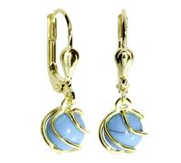 Paar Ohrhänger OSTSEE-SCHMUCK "Ostsee-Schmuck Ohrhänger Goldkäfig Ohrhänger Goldkäfig", gelb, Ohrringe, Damen, 23 x 8mm, Gelbgold 333 (89675226-0) gelb