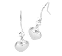Paar Ohrhänger OSTSEE-SCHMUCK "Ostsee-Schmuck Ohrhänger Herz 9 mm Ohrhänger Herz 9 mm", weiß, Ohrringe, Damen, 25 x 9mm, Silber 925 (Sterlingsilber) (31154943-0) weiß