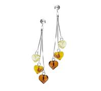 Paar Ohrhänger OSTSEE-SCHMUCK "Ostsee-Schmuck Ohrhänger Herz Ohrhänger Herz", weiß, Ohrringe, Damen, 60x10mm, Silber 925 (Sterlingsilber) (24697065-0) weiß