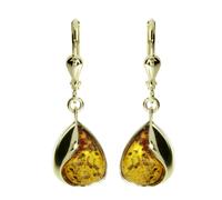 Paar Ohrhänger OSTSEE-SCHMUCK "Ostsee-Schmuck Ohrhänger Jeska Ohrhänger Jeska", gelb, Ohrringe, Damen, 30x10mm, Gelbgold 585 (68622321-0) gelb