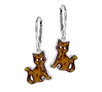 Paar Ohrhänger OSTSEE-SCHMUCK "- Katze - Silber 925/000 - Bernstein" Gr. 34, silber (silber 925, silberfarben, weiß), Ohrringe, Damen, Silber 925 (Sterlingsilber) (56664213-34) silber 925, silberfarbe