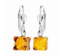 Paar Ohrhänger OSTSEE-SCHMUCK "Ostsee-Schmuck Ohrhänger Klassisch 6x6 mm", weiß, Ohrringe, Damen, 23x6mm, Silber 925 (Sterlingsilber) (84829351-0) weiß