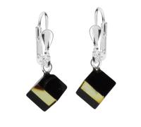 Paar Ohrhänger OSTSEE-SCHMUCK "Ostsee-Schmuck Ohrhänger Klassisch 7 x 7 mm", weiß, Ohrringe, Damen, 24 x 9mm, Silber 925 (Sterlingsilber) (65633565-0) weiß