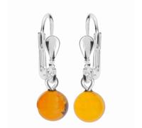 Paar Ohrhänger OSTSEE-SCHMUCK "Ostsee-Schmuck Ohrhänger Kugel 6 mm Ohrhänger Kugel 6 mm", weiß, Ohrringe, Damen, 22x6mm, Silber 925 (Sterlingsilber) (96325626-0) weiß