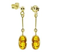 Paar Ohrhänger OSTSEE-SCHMUCK "- Classic 10 x 5 mm - Gold 333/000 - Bernstein" Gr. 30, gold (gold 333, goldfarben, gelb), Ohrringe, Damen, Gelbgold 333 (92928666-30) gold 333, goldfarben, gelb