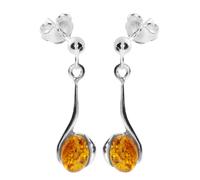 Paar Ohrhänger OSTSEE-SCHMUCK "Ostsee-Schmuck Ohrhänger Lennja Ohrhänger Lennja", weiß (weiß, neutral), Ohrringe, Damen, 27x8mm, Silber 925 (Sterlingsilber), Paar Ohrhänger (30866014-0)