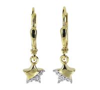 Paar Ohrhänger OSTSEE-SCHMUCK "Ostsee-Schmuck Ohrhänger Stern Ohrhänger Stern", gelb, Ohrringe, Damen, 22x6mm, Gelbgold 333 (10103021-0) gelb