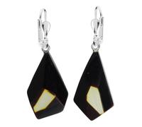 OSTSEE-SCHMUCK Paar Ohrhänger »- Trapez - Silber 925/000 - Bernstein« (2-tlg)