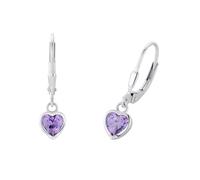 Paar Ohrhänger PRINZESSIN LILLIFEE "2036432", bunt (silberfarben, lila, lila), Ohrringe, Damen, Silber 925 (Sterlingsilber), Paar Ohrhänger, mit Zirkonia (synth.) (10693606-0)