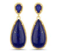 Paar Ohrhänger RAFAELA DONATA "Set: K40", gelbgold, blau, Ohrringe, Damen, 33,mit Stein, Glas, aus Sterling Silber (50680817-0) gelbgold, blau