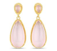 Paar Ohrhänger RAFAELA DONATA "Set: K41", gelbgold, rosa, Ohrringe, Damen, 33,mit Steinen, Glas, aus Sterling Silber (95579112-0) gelbgold, rosa