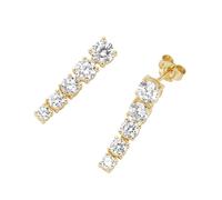 Paar Ohrhänger SMART JEWEL "mit Zirkonia, Silber 925", gold, Ohrringe, Damen, Silber 925 (Sterlingsilber) (65923456-0) gold