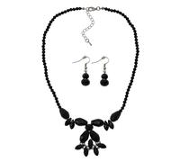 Paar Ohrhänger STEUER "Messing geschwärzt Glasstein Schwarz", Damen, Gr. one-size, Messing, schwarz, Ohrringe Paar Ohrhänger (94037825-0)