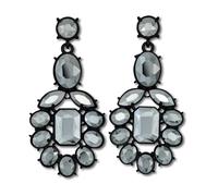 Paar Ohrhänger STEUER "Statement Ohrstecker", Damen, Gr. one-size, Metall, schwarz (schwarz, schwarz), Ohrringe (98790204-0) schwarz, schwarz