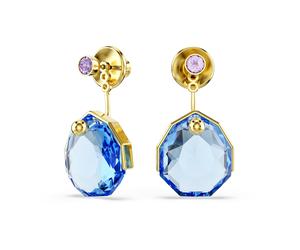 Paar Ohrhänger SWAROVSKI "Schmuck Geschenk Gema Ohrringe", blau (gelbgoldfarben, metallfarben, blau, lavendel, blau, lavendel), Ohrringe, Damen, Metall, mit Swarovski Kristall - Einhänger abnehmbar (9