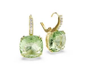 Paar Ohrhänger SWAROVSKI "Schmuck Geschenk MILLENIA Ohrringe", grün (gelbgoldfarben, kristallweiß, grün, kristallweiß, grün), Ohrringe, Damen, Metall, mit Swarovski Kristall (51981040-0) gelbgoldfarbe