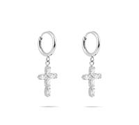 Paar Ohrhänger TAMARIS "Cross, Kreuz-Design", silber (edelstahlfarben), Ohrringe, Damen, Edelstahl (38791255-0) edelstahlfarben