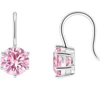 Paar Ohrhänger THOMAS SABO "mit großem Zirkoniastein, H2287-051-14, H2287-051-9, H2287-414-14", bunt (silberfarben, rosa, rosa), Ohrringe, Damen, Silber 925 (recycelt), mit Zirkonia (synth.) (82899661