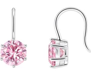 Paar Ohrhänger THOMAS SABO "mit großem Zirkoniastein, H2287-051-14, H2287-051-9, H2287-414-14", bunt (silberfarben, rosa, rosa), Ohrringe, Damen, Silber 925 (recycelt), mit Zirkonia (synth.) (82899661
