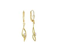 Paar Ohrhänger VIVANCE "333 Gelbgold glanz Zirkonia", gelb (gelb, weiß), Ohrringe, Damen, one-size, Gold (31859051-0) gelb, weiß