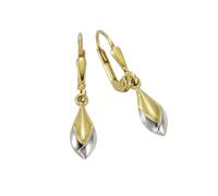 Paar Ohrhänger VIVANCE "333 Gold bicolor 26mm lang", gelb, Ohrringe, Damen, one-size, Gold, Ohrhänger (97706940-0) gelb