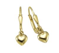 Paar Ohrhänger VIVANCE "333 Gold Motiv Herz", gelb, Ohrringe, Damen, one-size, Gold, Ohrhänger (89291502-0) gelb