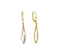 Paar Ohrhänger VIVANCE "375/- Gelbgold bicolor glanz", bunt (mehrfarbig), Ohrringe, Damen, one-size, Gold (11985526-0) mehrfarbig