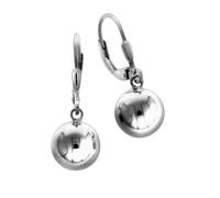 Paar Ohrhänger VIVANCE "925 Silber Kugel 10mm", weiß, Ohrringe, Damen, one-size, Silber 925 (Sterlingsilber), Ohrhänger (70602261-0) weiß