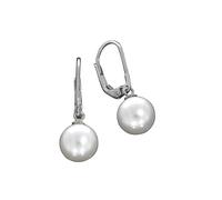 Paar Ohrhänger VIVANCE "925 Silber rhodiniert mit Süßwasserzuchtperlen in weiß", weiß (weiß, weiß), Ohrringe, Damen, one-size, Silber 925 (Sterlingsilber) (10805120-0) weiß, weiß