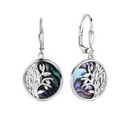 Paar Ohrhänger VIVANCE "925-Sterling Silber rhodiniert Abalone", weiß (weiß, bunt), Ohrringe, Damen, one-size, Silber 925 (Sterlingsilber) (30148616-0) weiß, bunt