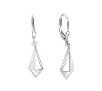 Paar Ohrhänger VIVANCE "925/- Sterling Silber rhodiniert glanz/matt", weiß, Ohrringe, Damen, one-size, Silber 925 (Sterlingsilber) (60647015-0) weiß