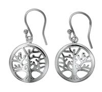 Paar Ohrhänger VIVANCE "925 Sterling Silber rhodiniert Lebensbaum", weiß, Ohrringe, Damen, one-size, Silber 925 (Sterlingsilber) (891484-0) weiß