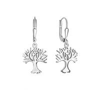 Paar Ohrhänger VIVANCE "925/- Sterling Silber rhodiniert Lebensbaum", weiß, Ohrringe, Damen, one-size, Silber 925 (Sterlingsilber) (14595040-0) weiß