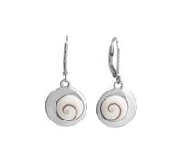 Paar Ohrhänger VIVANCE "925/- Sterling Silber rhodiniert mit Muschel weiß", weiß (weiß, weiß), Ohrringe, Damen, one-size, Silber 925 (Sterlingsilber) (84594211-0) weiß, weiß