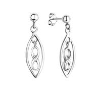 Paar Ohrhänger VIVANCE "925-Sterling Silber rhodiniert", weiß, Ohrringe, Damen, one-size, Silber 925 (Sterlingsilber) (34070715-0) weiß