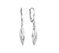 Paar Ohrhänger VIVANCE "925-Sterling Silber rhodiniert Zirkonia", weiß (weiß, weiß), Ohrringe, Damen, one-size, Silber 925 (Sterlingsilber) (65463928-0) weiß, weiß