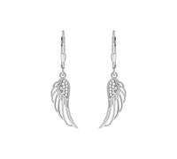 Paar Ohrhänger VIVANCE "925/- Sterling Silber rhodiniert Zirkonia", weiß (weiß, weiß), Ohrringe, Damen, one-size, Silber 925 (Sterlingsilber) (54321360-0) weiß, weiß