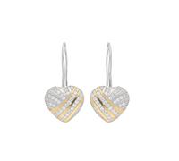 Paar Ohrhänger VIVANCE "Herz", silber (silber 925), Ohrringe, Damen, Silber 925 (Sterlingsilber), Paar Ohrhänger, Zirkonia (215815-0)