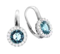 Paar Ohrhänger VIVANCE "Silber 925 Kristall", weiß (weiß, hellblau), Ohrringe, Damen, one-size, Silber 925 (Sterlingsilber) (90860849-0) weiß, hellblau