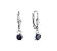 Paar Ohrhänger VIVANCE "Silber 925 rhodiniert Zirkonia dunkelblau", weiß (weiß, blau), Ohrringe, Damen, one-size, Silber 925 (Sterlingsilber) (18082861-0) weiß, blau