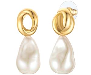 Paar Ohrhänger YOKOAMII "Set: Y90", gelbgold, Ohrringe, Damen, 34,1, mit Perle (79849437-0) gelbgold