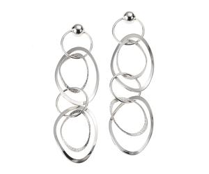 Paar Ohrhänger ZEEME "925 Silber rhodiniert", weiß, Ohrringe, Damen, one-size, Silber 925 (Sterlingsilber) (373444-0) weiß