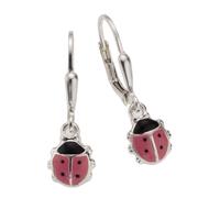 Paar Ohrhänger ZEEME "925 Sterling Silber Marienkäfer", weiß, Ohrringe, Jungen, one-size, Silber 925 (Sterlingsilber) (628398-0) weiß
