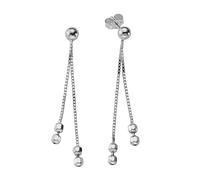 Zeeme Basic Damen Ohrhänger 925/- Sterling Silber 4,4cm Rhodiniert weiß 301220009R