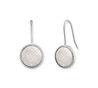 Paar Ohrhaken ENGELSRUFER "Windrose Ornament", bunt (silberfarben, weiß), Ohrringe, Damen, Silber 925 (Sterlingsilber), mit Perlmutt (synth.) (89771042-0) silberfarben, weiß