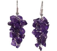 Paar Ohrhaken FIRETTI "Schmuck Geschenk Silber 925 Ohrschmuck Ohrringe Edelsteine", bunt (silberfarben, lila, lila), Ohrringe, Damen, Silber 925 (Sterlingsilber), Paar Ohrhaken, Made in Germany - mit