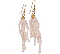 Paar Ohrhaken FIRETTI "Schmuck Geschenk Silber 925 Ohrschmuck Ohrringe", gold (gelbgoldfarben, weiß), Ohrringe, Damen, Perlen Silber 925 (Sterlingsilber), Perlen, Silber 925 (Sterlingsilber), Paar Ohr